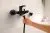 Hansgrohe Rebris S Смеситель для ванны, однорычажный, внешнего монтажа, матовый черный 72440670