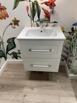 Gustavsberg Scandinavic КОМПЛЕКТ Тумба под раковину, 2 выдвижных ящика, 600 x 470 mm, Белый матовый + Pаковина для установки на тумбу GB71CCVU60MS00+4A366001