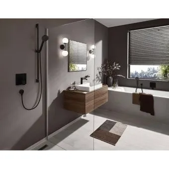 Hansgrohe Vivenis Смеситель для ванны, однорычажный, скрытого монтажа, матовый черный 75415670