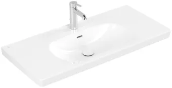 Villeroy & Boch Skyla Pаковина для установки на тумбу, 1000 x 470 x 165 mm, с переливом, Альпийский белый 5A51A501