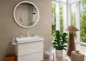 Hansgrohe, Tecturis S, Смеситель для раковины 110, однорычажный, со сливным гарнитуром, матовый белый 73310700