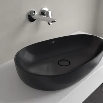 Villeroy & Boch Antao Раковина для установки на столешницу, 650 x 400 x 146 mm, Pure Black CeramicPlus, без перелива 4A7465R7