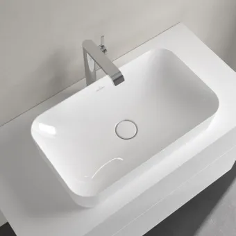Villeroy & Boch Finion Раковина для установки на столешницу, 600 x 350 x 115 mm, без перелива, Альпийский белый CeramicPlus 414361R1