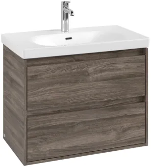 Villeroy & Boch Skyla КОМПЛЕКТ Тумба под раковину, 2 выдвижных ящика, 772 x 596 x 439 mm, Stone Oak +Skyla Pаковина для установки на тумбу, 800 x 460 x 160 mm, с переливом, Альпийский белый C79600RK+5A518001