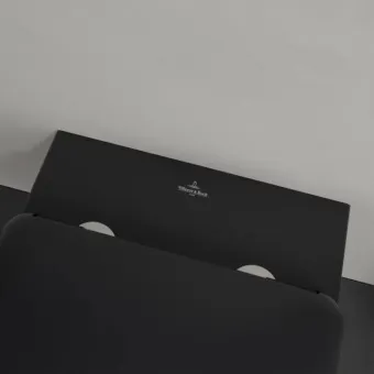 Villeroy & Boch Antao Унитаз с открытым смывным краем, настенный, смыв TwistFlush, Pure Black CeramicPlus, без сиденья 4674T0R7
