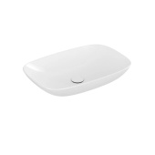 Villeroy & Boch Loop & Friends Раковина для установки на столешницу, прямоугольная, 630 x 430 x 120 mm, Альпийский белый, с переливом, нешлифованный 4A500001