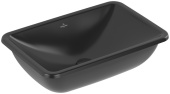 Villeroy & Boch Loop & Friends Раковина для установки под столешницу, 605 x 410 x 190 mm, Pure Black CeramicPlus, с переливом, наружная сторона покрыта глазурью Мос 5 4A5700R7 Уценка