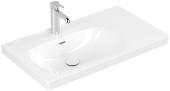 Villeroy & Boch Skyla Pаковина для установки на тумбу крыло справа, 800 x 460 x 160 mm, с переливом, Альпийский белый 5A52L101