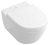 Villeroy & Boch Subway 2.0 Унитаз с открытым смывным краем, настенный, Белый CeramicPlus, без сиденья 5614R0R1 НОМЕР 22 Уценка