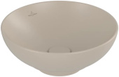 Villeroy & Boch Loop & Friends Раковина для установки на столешницу, 380 x 380 x 150 mm, Almond CeramicPlus, с переливом, нешлифованный 4A4500AM