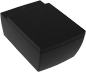 Villeroy & Boch Memento 2.0 Унитаз с открытым смывным краем, настенный, с DirectFlush, Pure Black CeramicPlus, без сиденья 4633R0R7