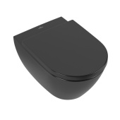 Villeroy & Boch Subway 2.0 Унитаз с открытым смывным краем, настенный, с DirectFlush, Pure Black CeramicPlus 5614R0R7