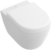 Villeroy & Boch КОМПЛЕКТ Subway 2.0 Унитаз, с короткой базой, настенный, Альпийский белый+Subway 2.0 Сиденье с крышкой для унитаза с короткой базой, с функцией автоматического опускания, со снимаемым сиденьем, Альпийский белый 56061001+9M55S101