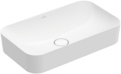 Villeroy & Boch Finion Раковина для установки на столешницу, 600 x 350 x 115 mm, без перелива, Альпийский белый CeramicPlus 414361R1