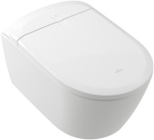 Villeroy & Boch Supreo унитаз-биде, унитаз с вертикальным смывом с открытым смывным краем, Альпийский белый CeramicPlus V16EN2R1
