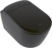 Villeroy & Boch Supreo топ унитаз-биде, унитаз с вертикальным смывом с открытым смывным краем, Pure Black CeramicPlus V16EN3R7