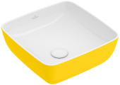 Villeroy & Boch Artis Раковина для установки на столешницу, 410 x 410 x 130 mm, Mustard, без перелива, нешлифованный 417841BCT5