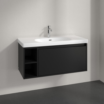 Villeroy & Boch Skyla Тумба под раковину, 2 выдвижных ящика, 972 x 436 x 439 mm, Volcano Black C79000VL