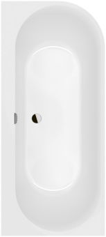Villeroy & Boch Oberon 2.1 ванна с задней стенкой, вариант слева, 1800 x 800 mm, Альпийский белый UBQ180OBN9CL00VD01