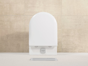 Villeroy & Boch Subway 2.0 Сиденье с крышкой для унитаза SlimSeat, с функцией автоматического опускания (SoftClosing), со снимаемым сиденьем (QuickRelease), Альпийский белый 9M78S101