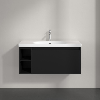 Villeroy & Boch Skyla Тумба под раковину, 2 выдвижных ящика, 972 x 436 x 439 mm, Volcano Black C79000VL