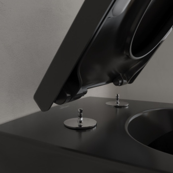 Villeroy & Boch Subway 2.0 Унитаз с открытым смывным краем, настенный, с DirectFlush, Pure Black CeramicPlus 5614R0R7
