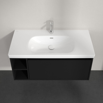 Villeroy & Boch Skyla Тумба под раковину, 2 выдвижных ящика, 972 x 436 x 439 mm, Volcano Black C79000VL