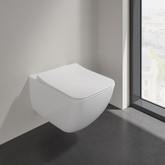 Villeroy & Boch Venticello Комбинированная упаковка, настенный, с DirectFlush, Альпийский белый CeramicPlus 4611RLR1