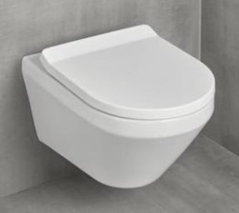 Villeroy & Boch Architectura Комбинированная упаковка подвесной унитаз со смывом TwistFlush[e³],с сиденьем Альпийский белый 4616CB01