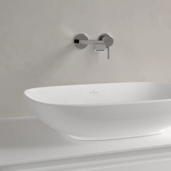 Villeroy & Boch Loop & Friends Раковина для установки на столешницу, прямоугольная, 560 x 380 x 120 mm, Альпийский белый, с переливом, нешлифованный 4A490001