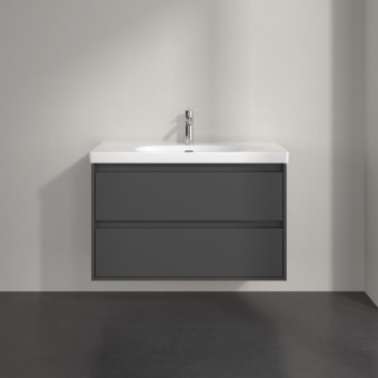 Villeroy & Boch Skyla Тумба под раковину, 2 выдвижных ящика, 972 x 596 x 439 mm, Graphite C79900VR