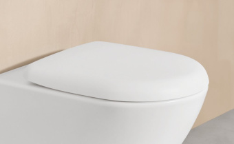 Villeroy & Boch Antao Унитаз с открытым смывным краем, настенный, с TwistFlush, Stone White (Белый матовый) CeramicPlus, без сиденья 4674T0RW