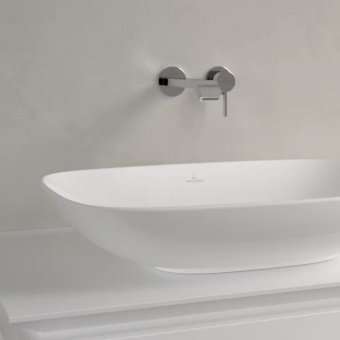 Villeroy & Boch Loop & Friends Раковина для установки на столешницу, прямоугольная, 630 x 430 x 120 mm, Альпийский белый, с переливом, нешлифованный 4A500001