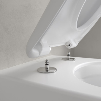 Villeroy & Boch Antao Унитаз с открытым смывным краем, настенный, с TwistFlush, Stone White (Белый матовый) CeramicPlus, без сиденья 4674T0RW