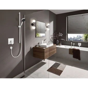 Hansgrohe Vivenis Смеситель для ванны, однорычажный, скрытого монтажа, матовый белый 75415700