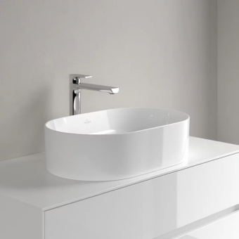 Villeroy & Boch Collaro Раковина для установки на столешницу 4A195, 560 x 360 x 145 mm, Альпийский белый, без перелива, нешлифованный 4A195601
