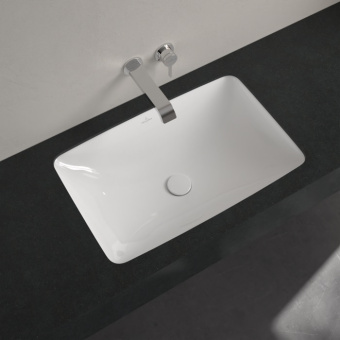 Villeroy & Boch Loop & Friends Раковина для установки под столешницу, 615 x 380 x 185 mm, Альпийский белый, без перелива, наружная сторона покрыта глазурью 4A580101