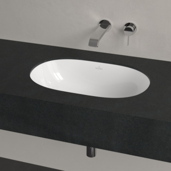 Villeroy & Boch O.novo Раковина для установки под столешницу, 580 x 370 x 200 mm, Альпийский белый CeramicPlus, с переливом, нешлифованный 416250R1
