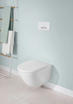 Villeroy & Boch Subway 3.0 Сиденье с крышкой для унитаза, с функцией автоматического опускания (SoftClosing), со снимаемым сиденьем (QuickRelease), 8M42S101