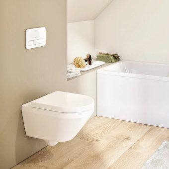 Villeroy & Boch Architectura Комбинированная упаковка подвесной унитаз TwistFlush[e³],с сиденьем Альпийский белый 4694CL01