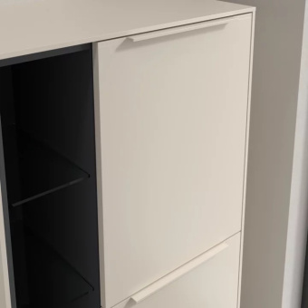 Villeroy & Boch Subway 3.0 Средний шкаф, 2 двери, 574 x 1200 x 346 mm, Cashmere Grey / Cashmere Grey C59902VN