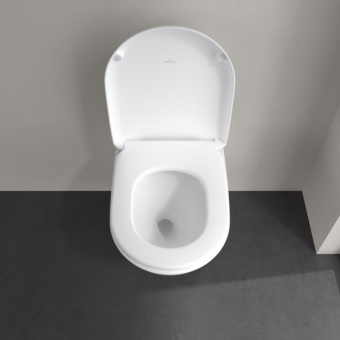 Villeroy & Boch Antao Унитаз с открытым смывным краем, настенный, с TwistFlush, Stone White (Белый матовый) CeramicPlus, без сиденья 4674T0RW