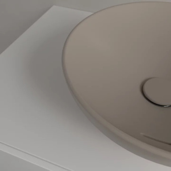 Villeroy & Boch Loop & Friends Раковина для установки на столешницу, 380 x 380 x 150 mm, Almond CeramicPlus, с переливом, нешлифованный 4A4500AM