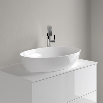 Villeroy & Boch Artis Раковина для установки на столешницу, 610 x 410 x 130 mm, Альпийский белый CeramicPlus, без перелива, нешлифованный 419861R1