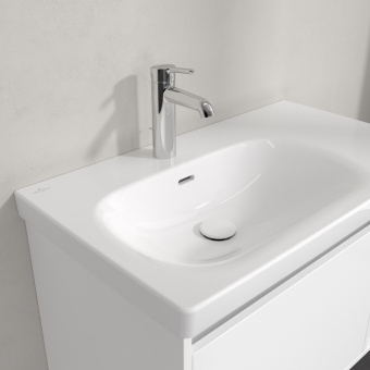 Villeroy & Boch Skyla Pаковина для установки на тумбу крыло справа, 800 x 460 x 160 mm, с переливом, Альпийский белый 5A52L101