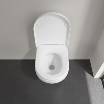 Villeroy & Boch Architectura Сиденье с крышкой для унитаза, с функцией автоматического опускания (SoftClosing), со снимаемым сиденьем (QuickRelease), Альпийский белый 98M9C101