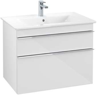 Villeroy & Boch Venticello КОМПЛЕКТ Тумба под раковину, 2 выдвижных ящика, 753 x 590 x 502 mm, Glossy White / Белый глянцевый + Venticello Pаковина для установки на тумбу, с переливом A92501DH+41048L01
