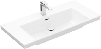 Villeroy & Boch Subway 3.0 Pаковина для установки на тумбу, 1000 x 470 x 165 mm, с переливом, Альпийский белый 4A70A501