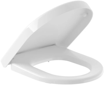 Villeroy & Boch Subway 2.0 Сиденье с крышкой для унитаза с короткой базой, с функцией автоматического опускания (SoftClosing), со снимаемым сиденьем (QuickRelease), Альпийский белый 9M69S101