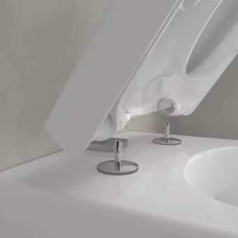 Villeroy & Boch Subway 2.0 Унитаз с открытым смывным краем, настенный, с DirectFlush / ViFresh, Альпийский белый, с сиденьем 5614A101